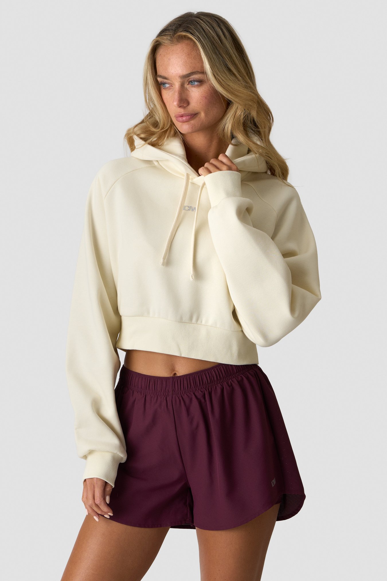 Everyday Cropped Hoodie Cream - Bild 1