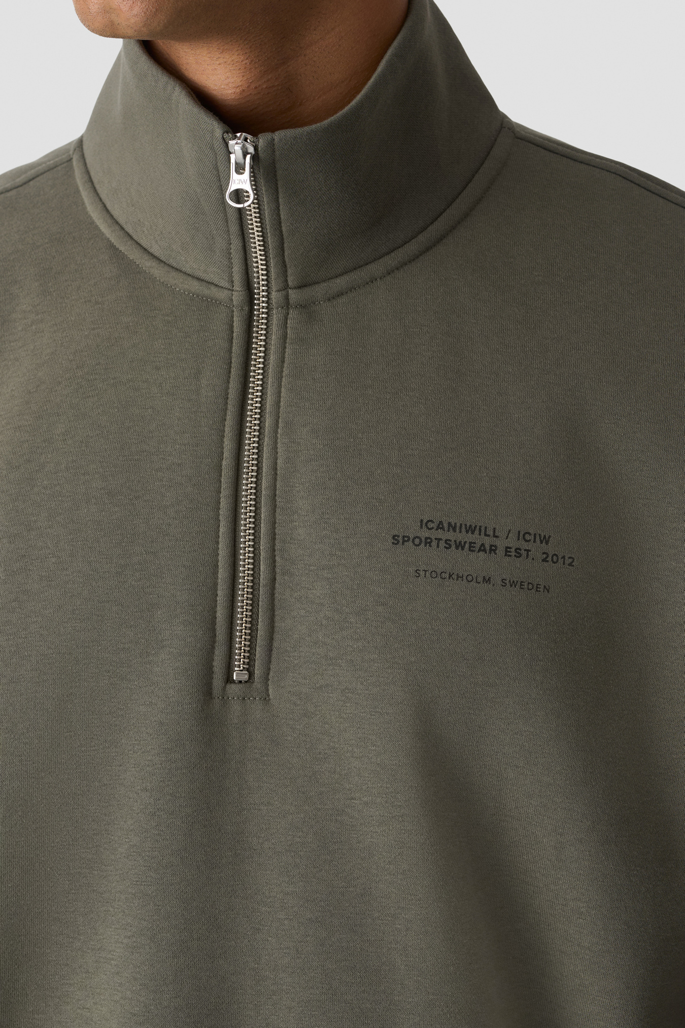 Everyday 1/4 Zip Sweatshirt Print Warm green - image 3