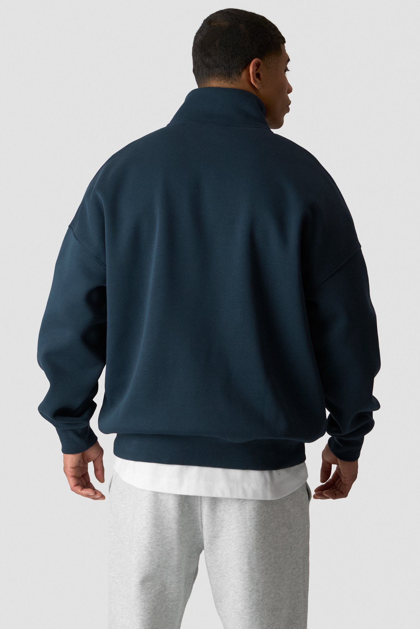 Everyday 1/4 Zip Sweatshirt Print Midnight Blue - image 4