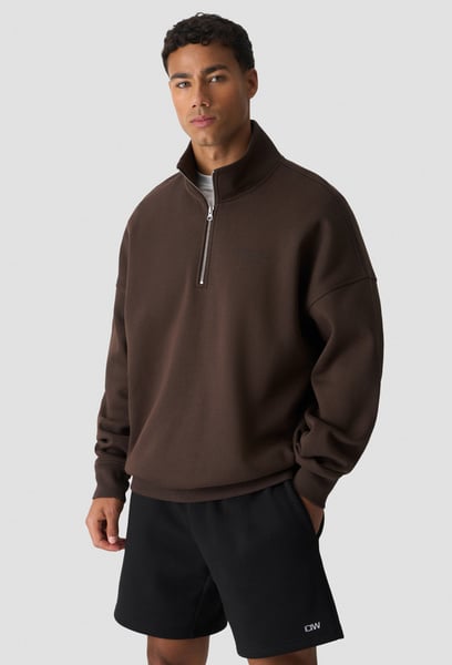 Everyday 1/4 Zip Sweatshirt Print Emberwood - Brown