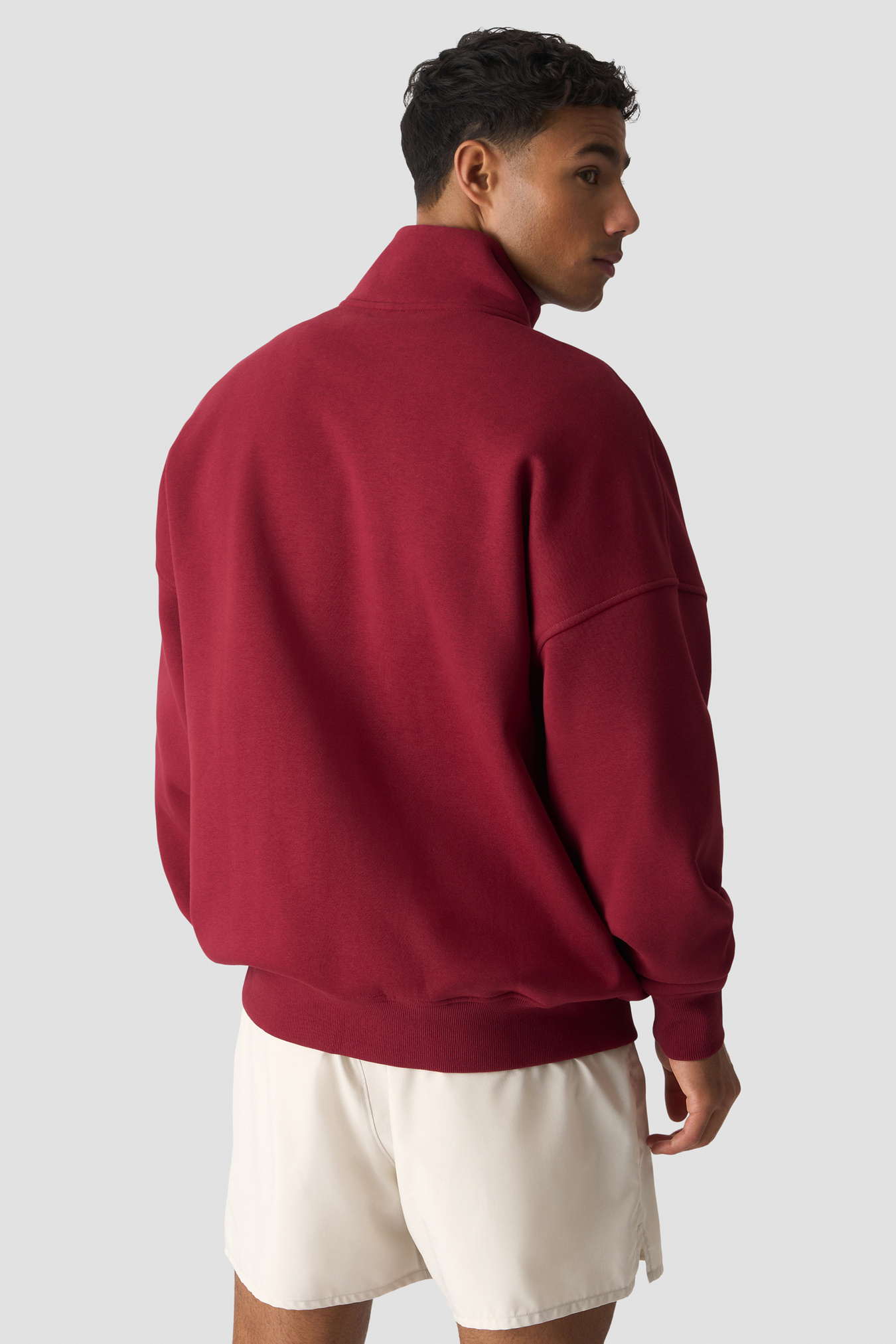 Everyday 1/4 Zip Sweatshirt Print Dark Berry - image 2