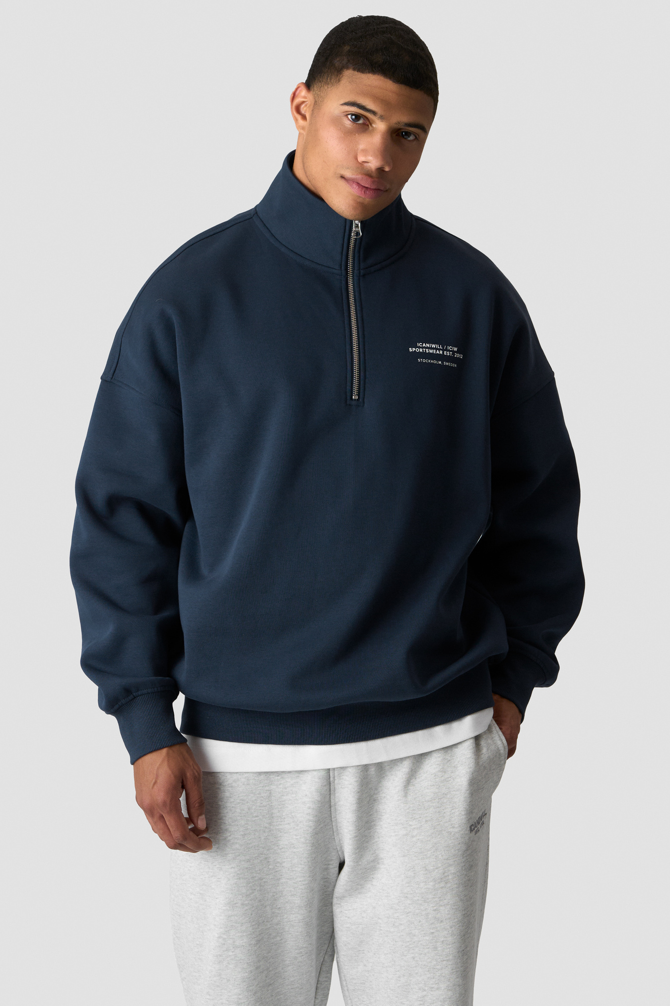 Everyday 1/4 Zip Sweatshirt Print Midnight Blue - bilde 5
