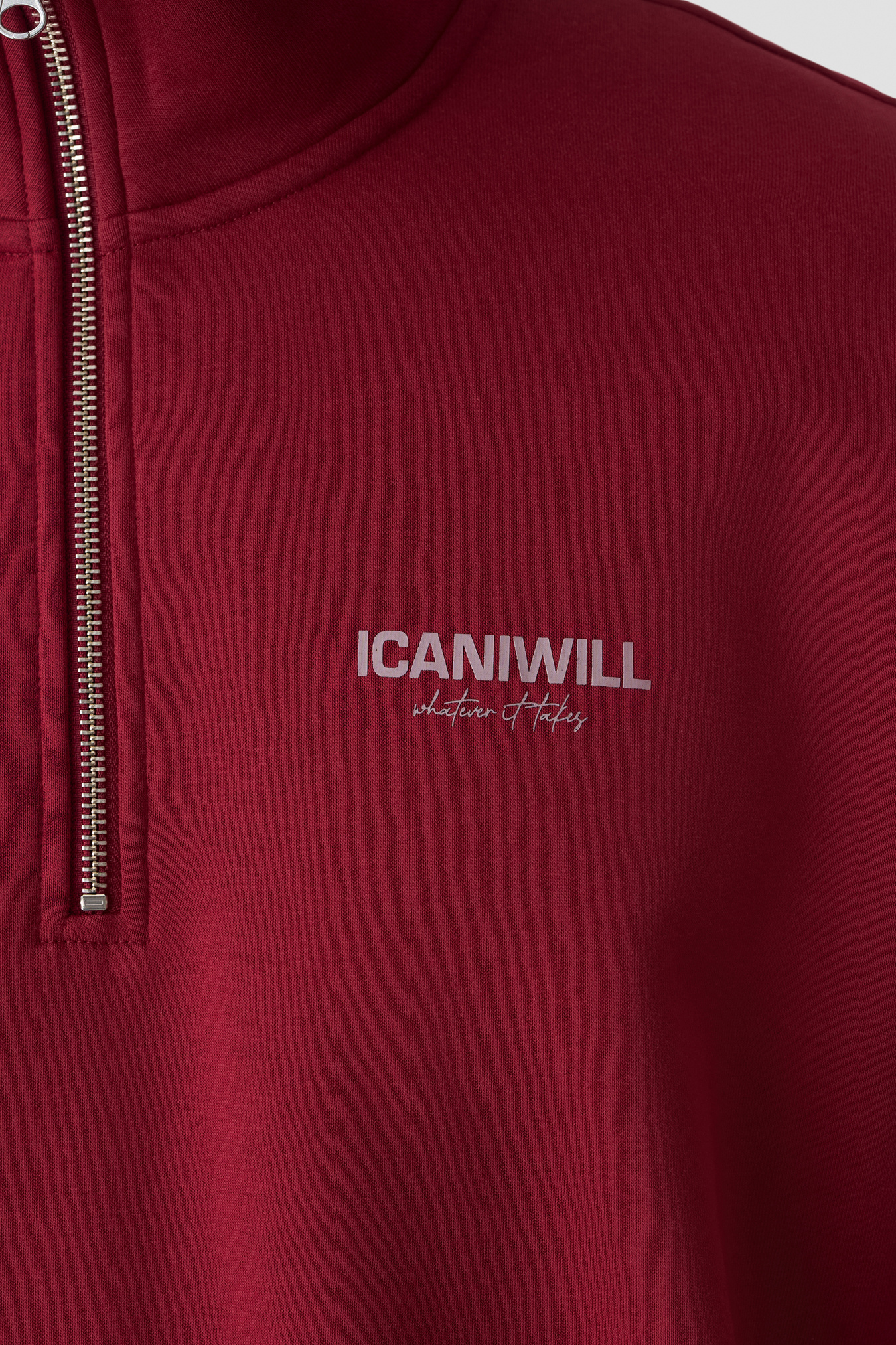 Everyday 1/4 Zip Sweatshirt Print Dark Berry - image 5