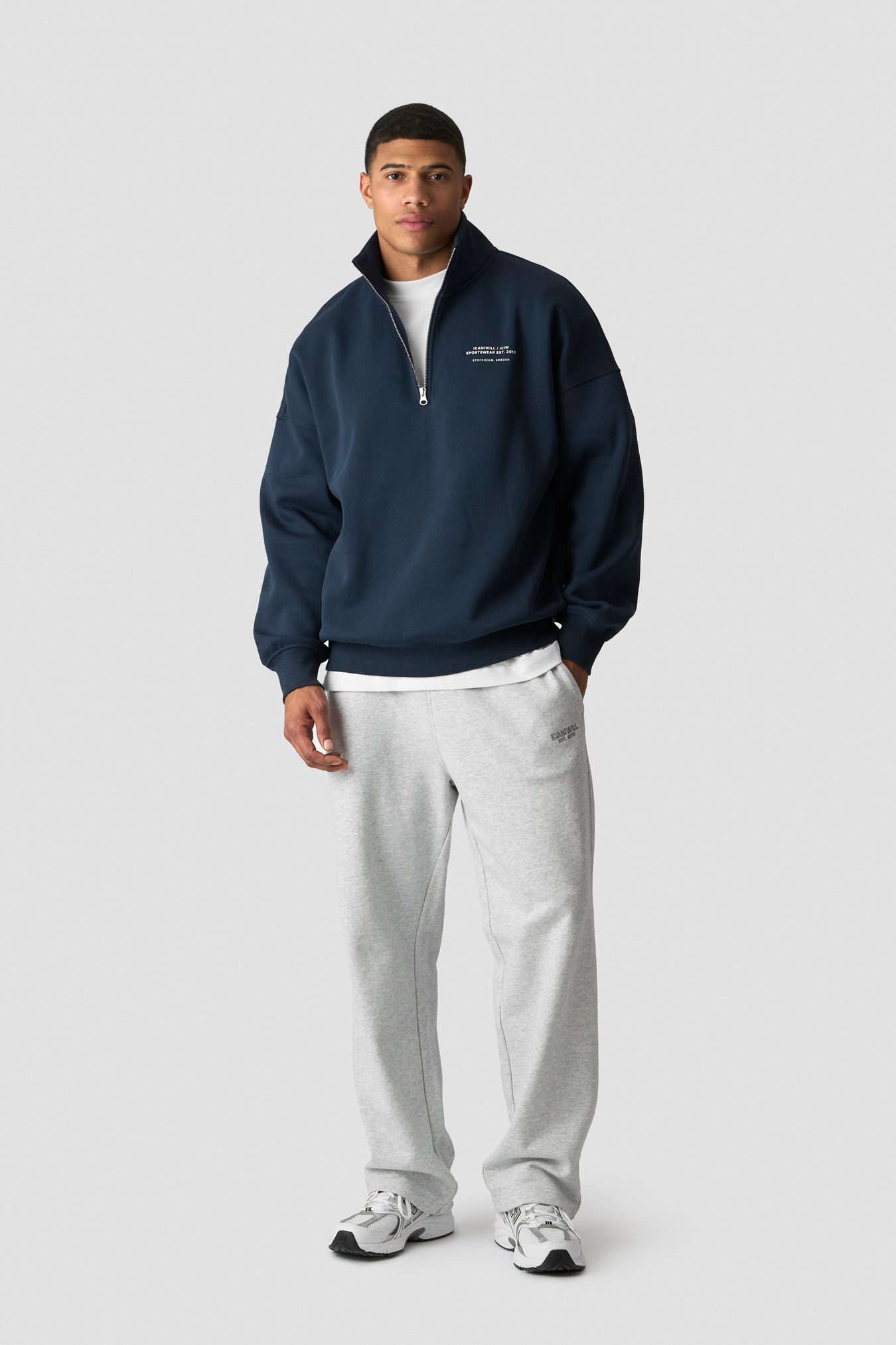 Everyday 1/4 Zip Sweatshirt Print Midnight Blue - bilde 2