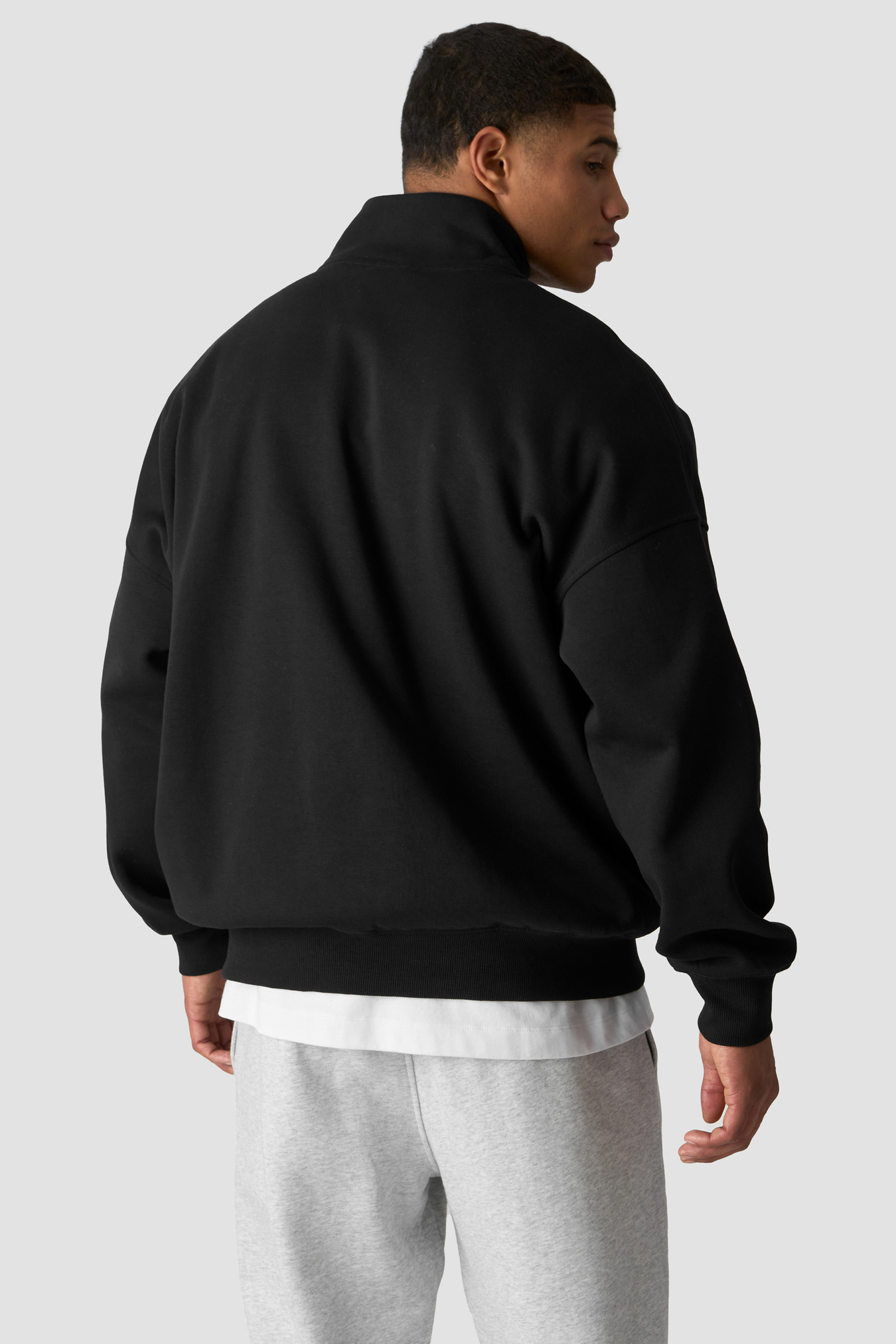 Everyday 1/4 Zip Sweatshirt Print Black - image 2