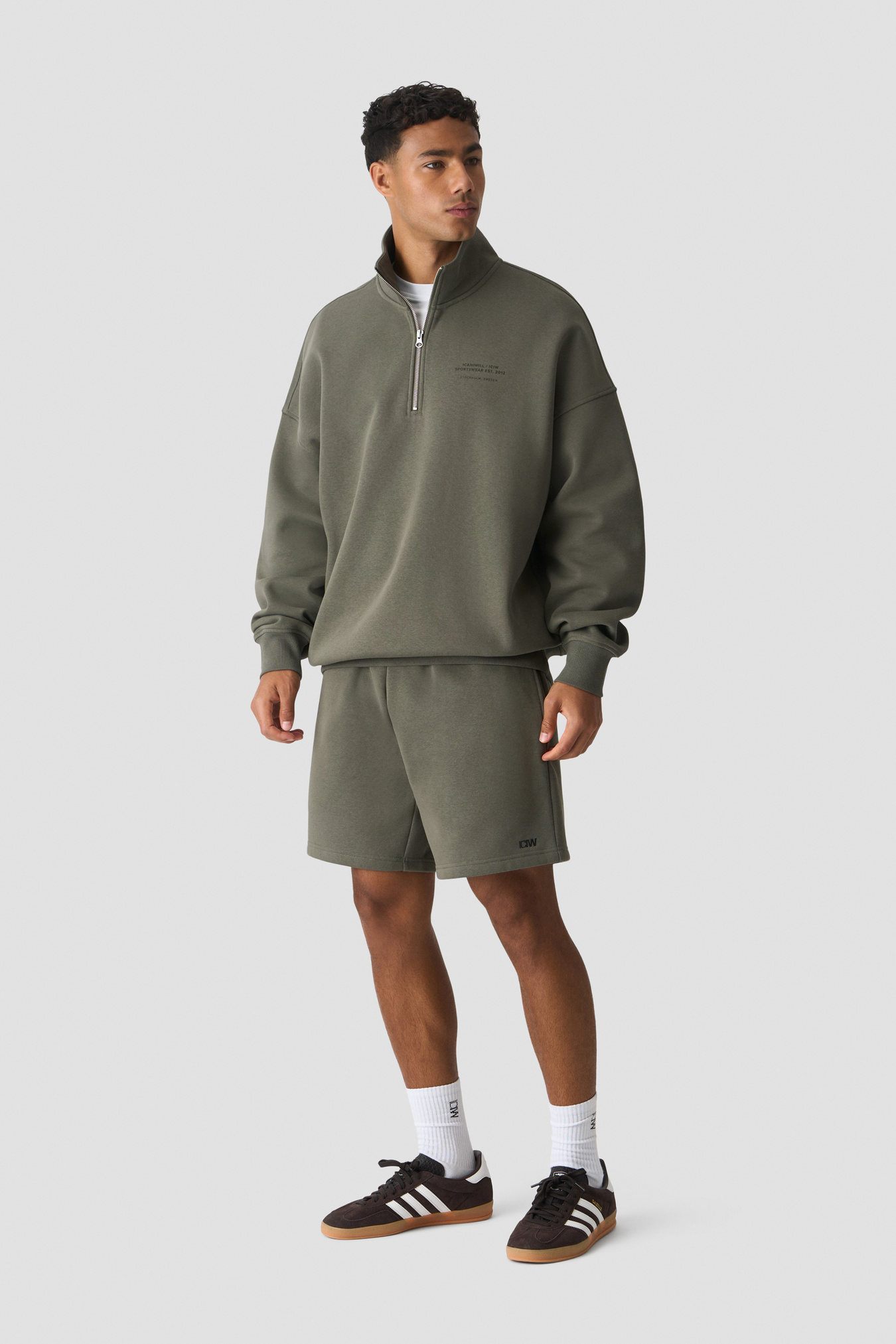 Everyday 1/4 Zip Sweatshirt Print Warm green - image 4