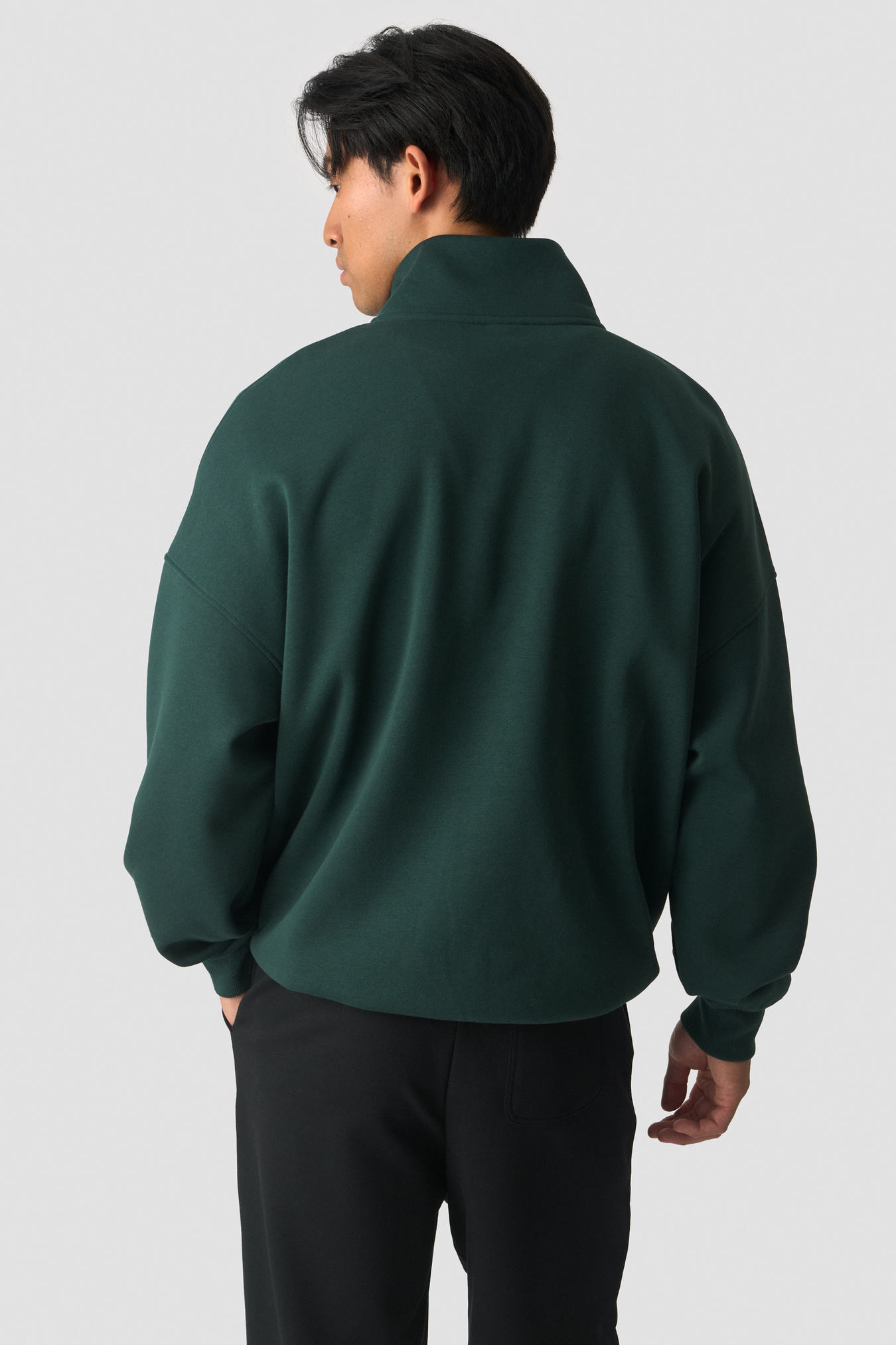Everyday 1/4 Zip Sweatshirt Print Wet Green - afbeelding 3