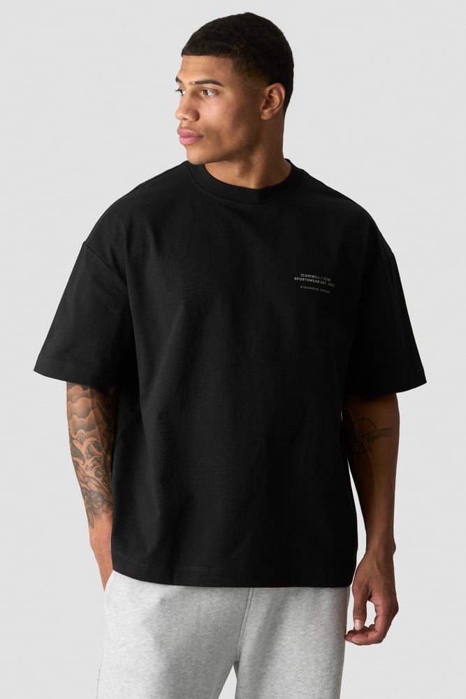 Heavy Cotton T-Shirt Print Black