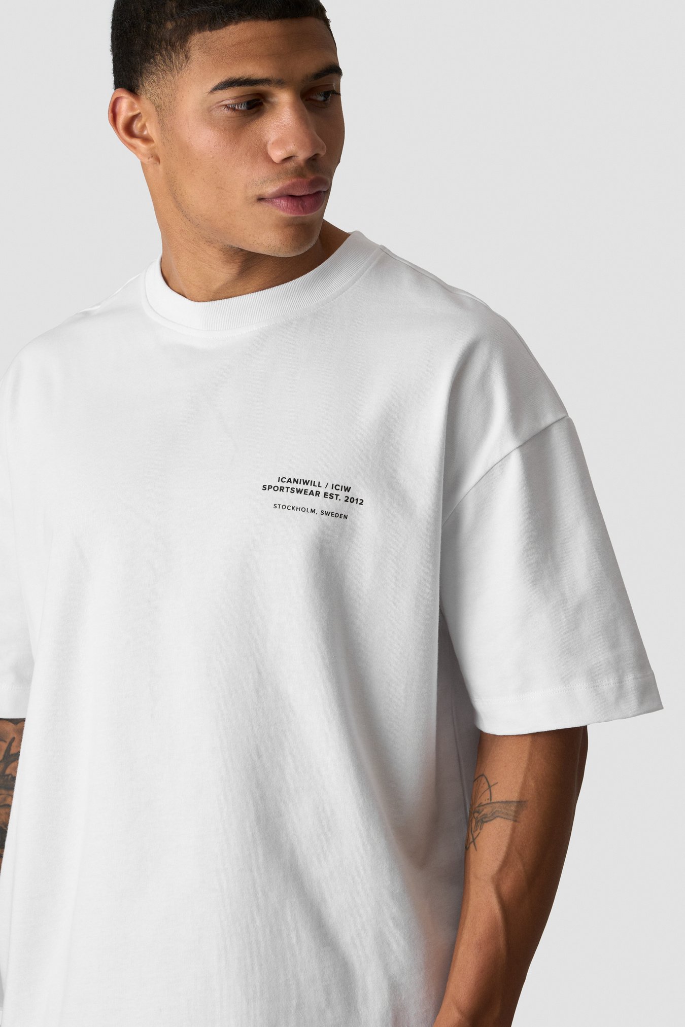 Heavy Cotton T-Shirt Print White Snow - image 1