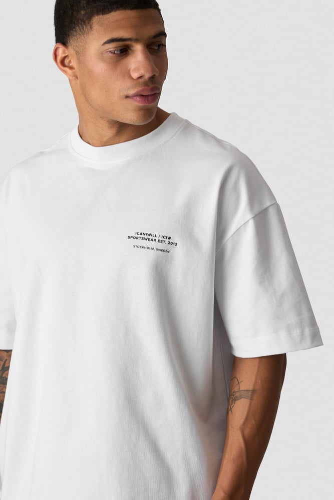 Heavy Cotton T-Shirt Print White Snow