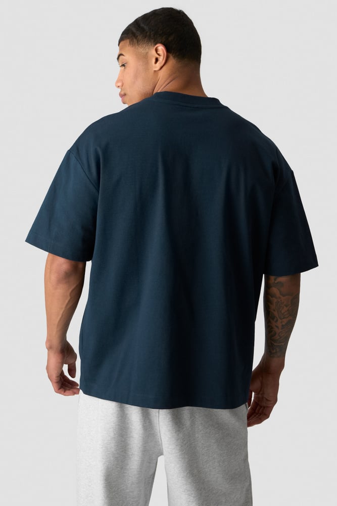 Heavy Cotton T-Shirt Print Midnight Blue