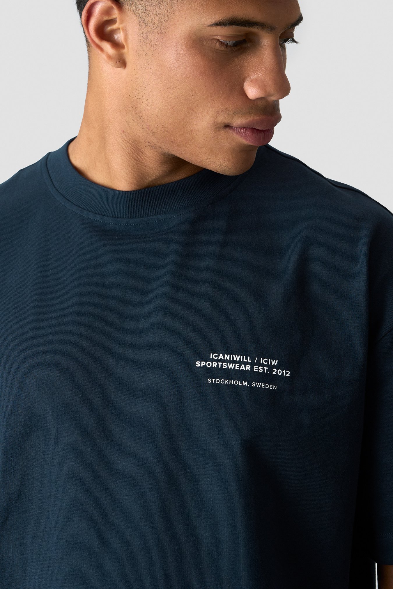 Heavy Cotton T-Shirt Print Midnight Blue - image 3