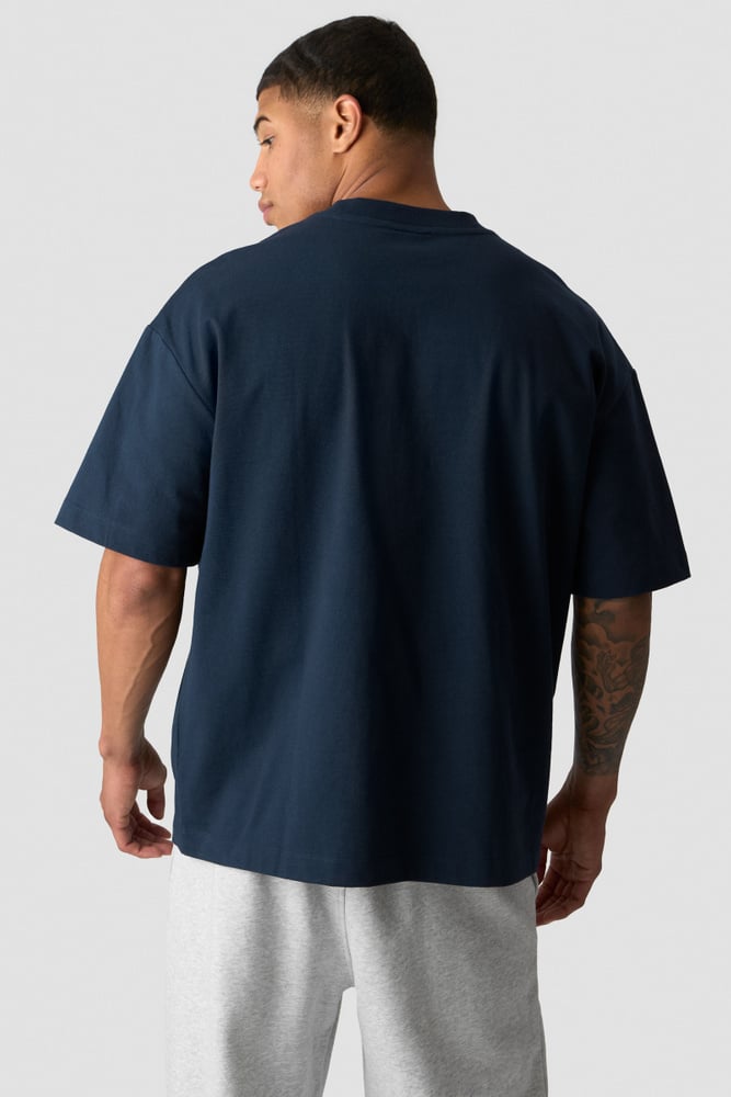 Essence Heavy Cotton T-Shirt Print Midnight Blue