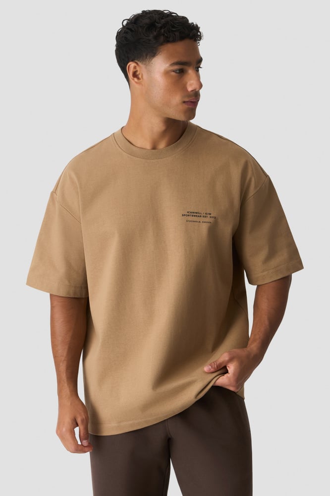 Essence Heavy Cotton T-Shirt Print Cashmere
