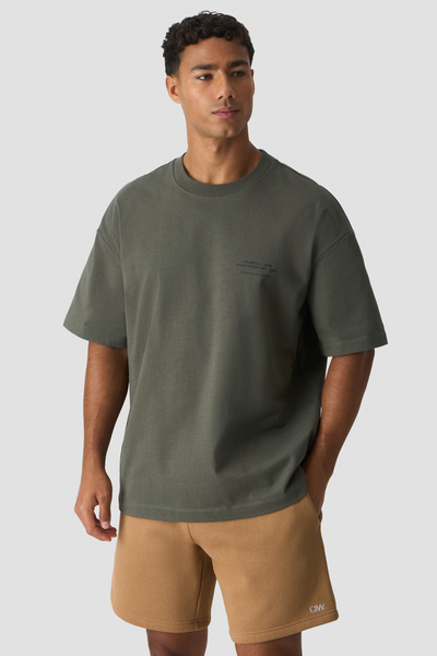 Essence Heavy Cotton T-Shirt Print Warm Green - Green