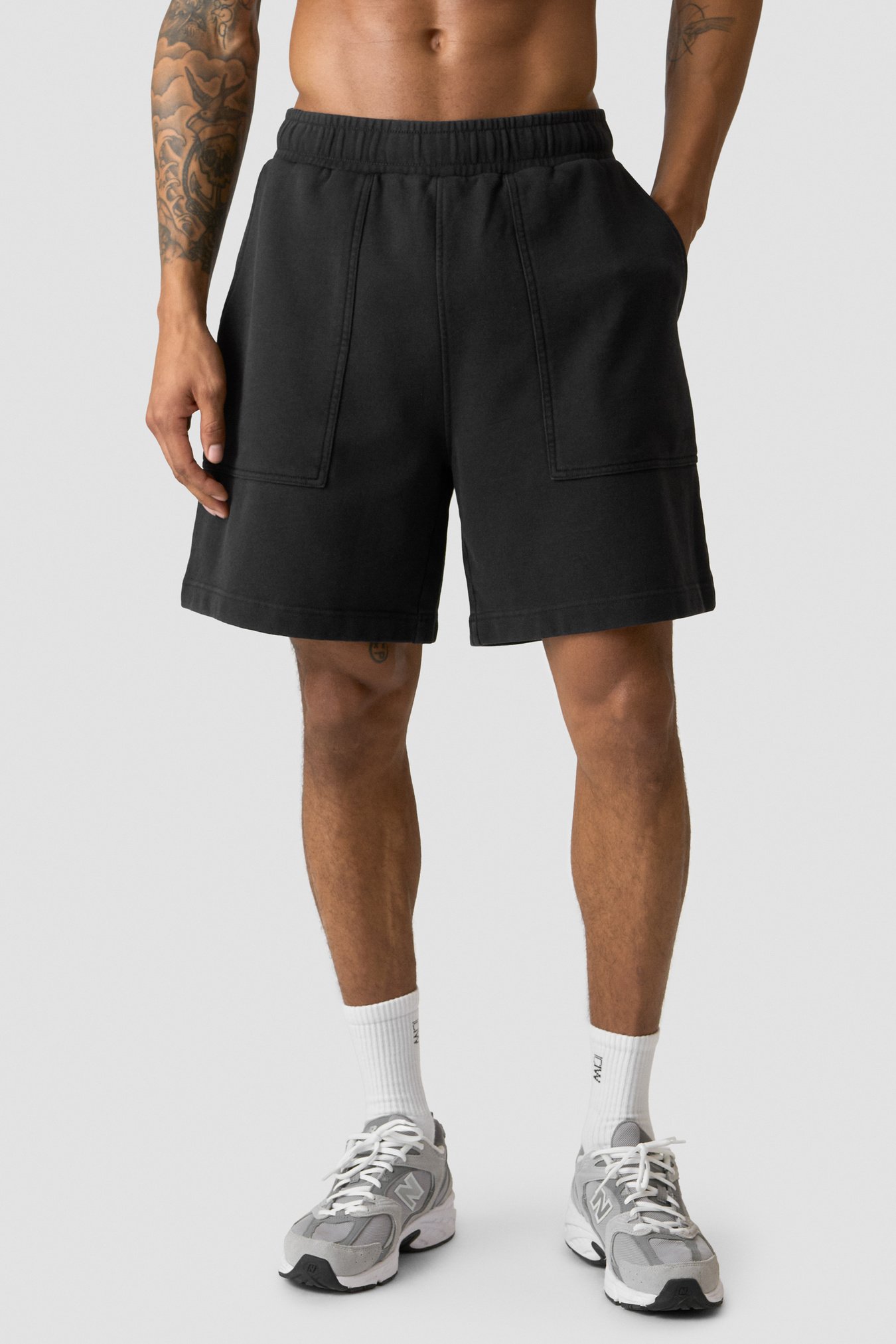 Stonewashed Sweatshorts Black - image 0