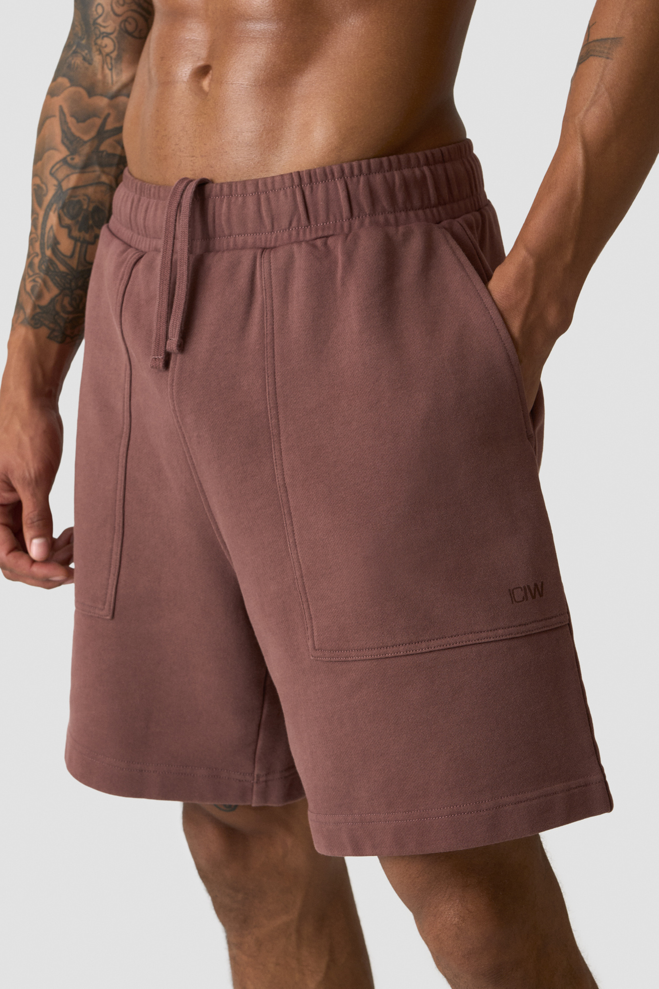 Stonewashed Sweatshorts Auburn Brown - bild 2
