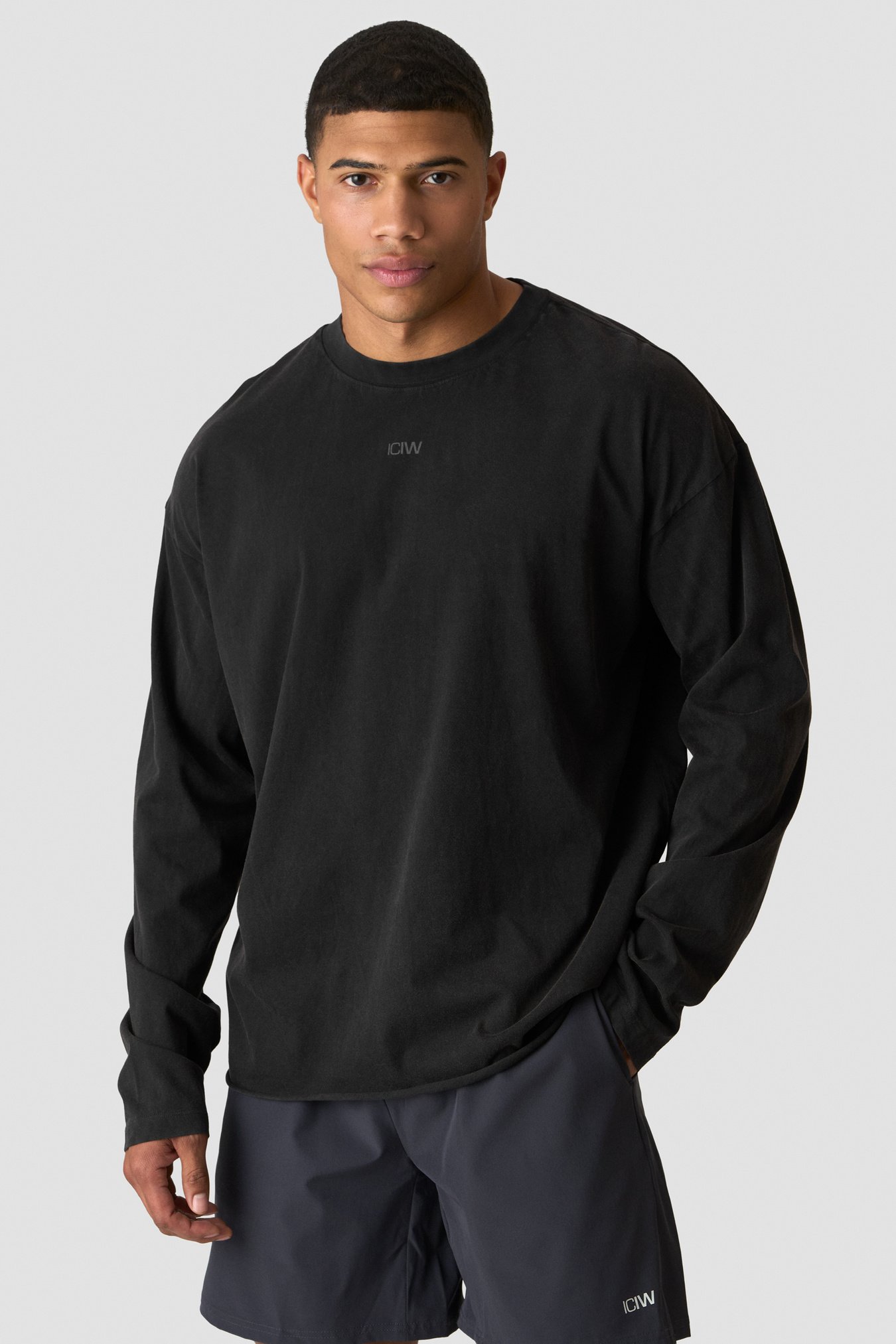 Stonewashed Long Sleeve T-shirt Print Black - bild 1