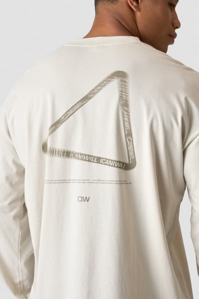 
                    Stonewashed Long Sleeve T-shirt Print Light Beige
                    
                  