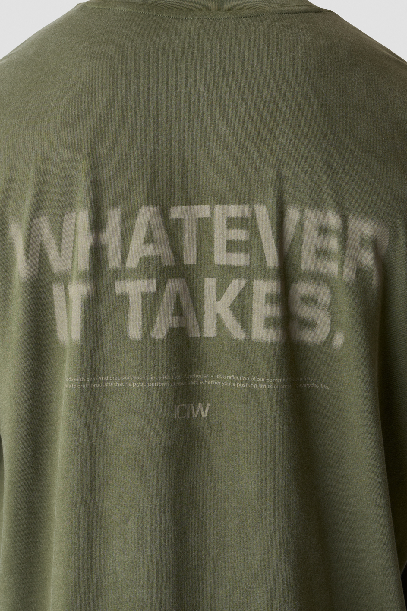 Stonewashed Long Sleeve T-shirt Print Dark Khaki Green - bild 2