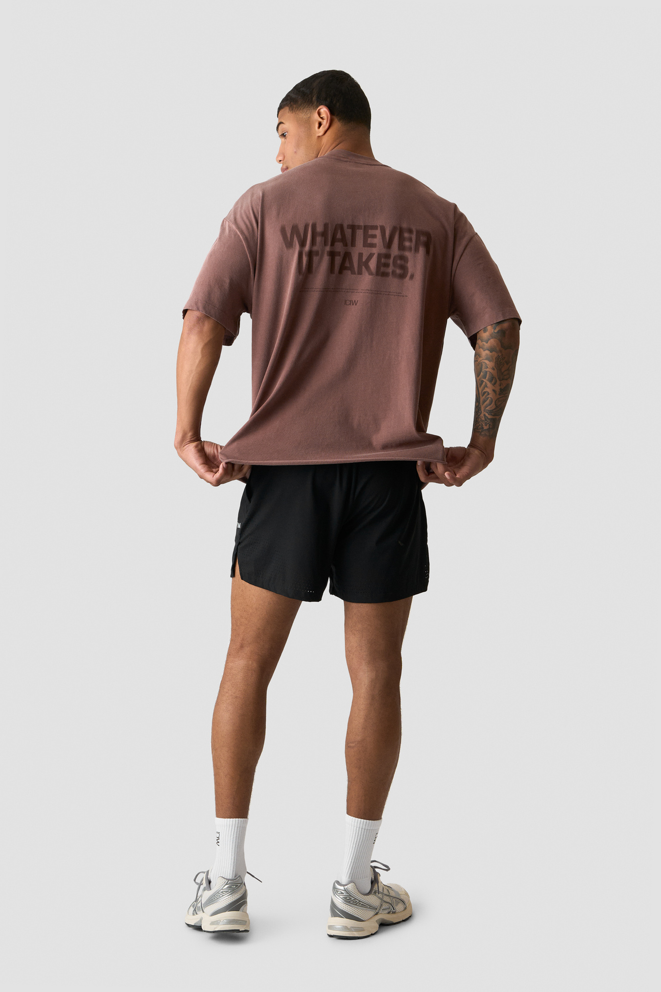 Stonewashed T-Shirt Print Auburn Brown - bild 5