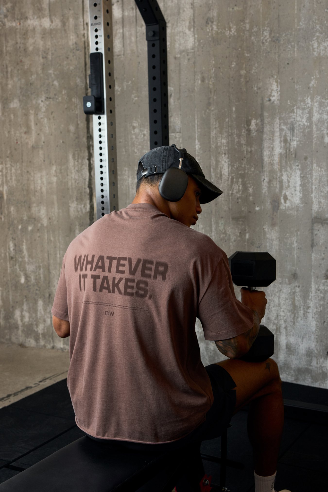 Stonewashed T-Shirt Print Auburn Brown - bild 0