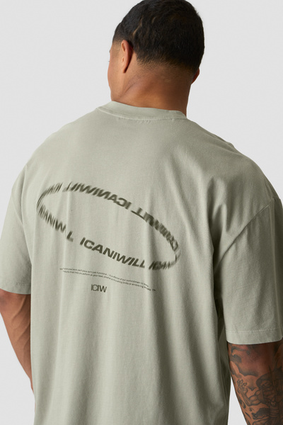 
                    Stonewashed T-Shirt Print Light Khaki Green
                    
                  
