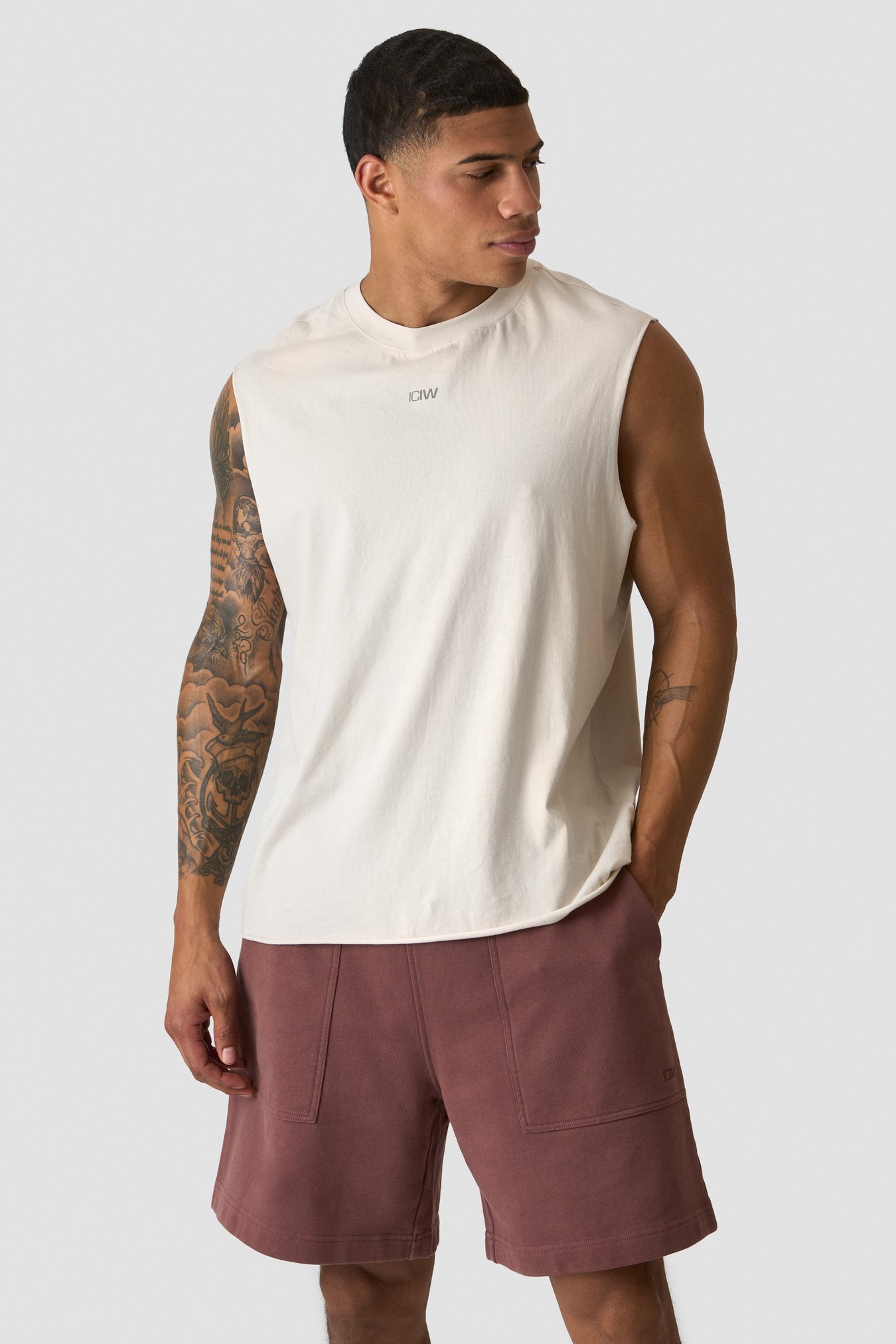Stonewashed Tank Print Light Beige - bild 2