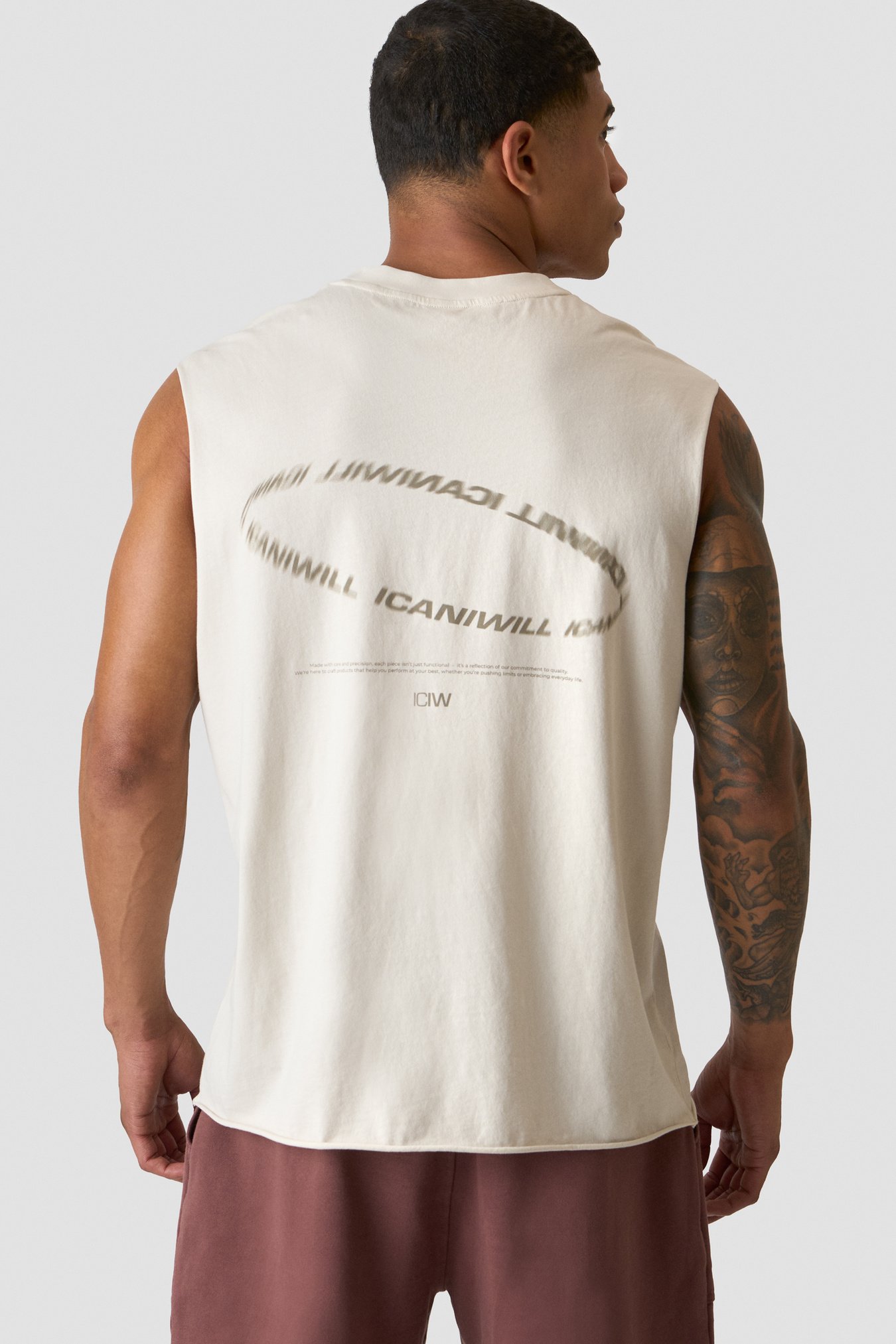 Stonewashed Tank Print Light Beige - bild 1