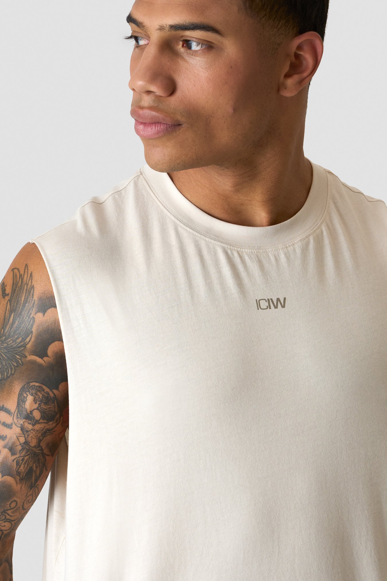 Stonewashed Tank Print Light Beige - bild 3