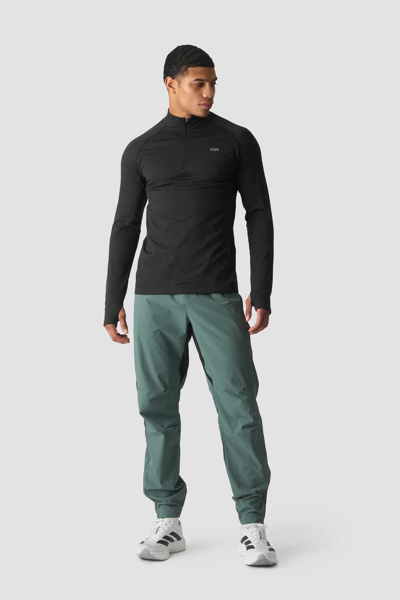 1/4 Zip Thermal Seamless Long Sleeve Black - image 5