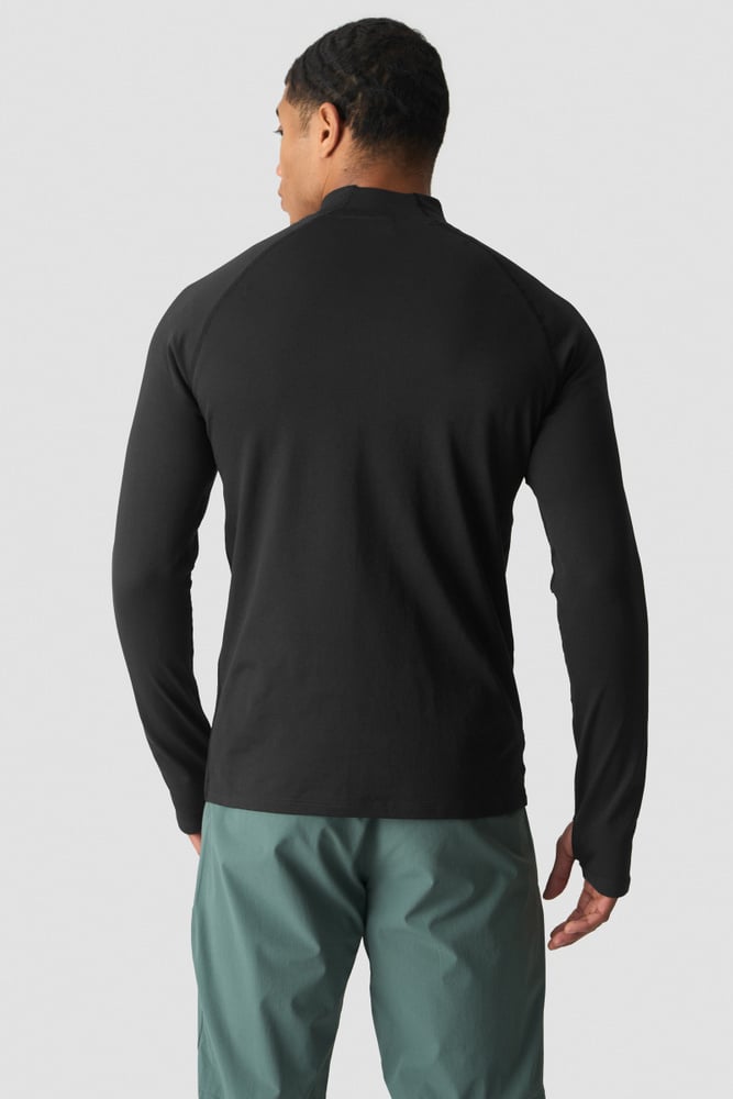 1/4 Zip Thermal Seamless Long Sleeve Black