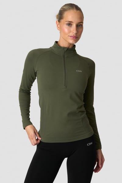 
                    Define seamless 1/2 zip Dark Khaki Green
                    
                  
