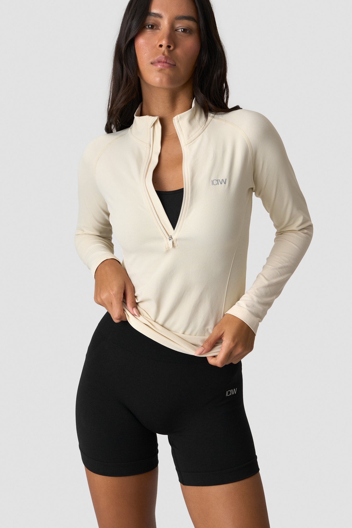 Define seamless 1/2 zip Cream - image 0