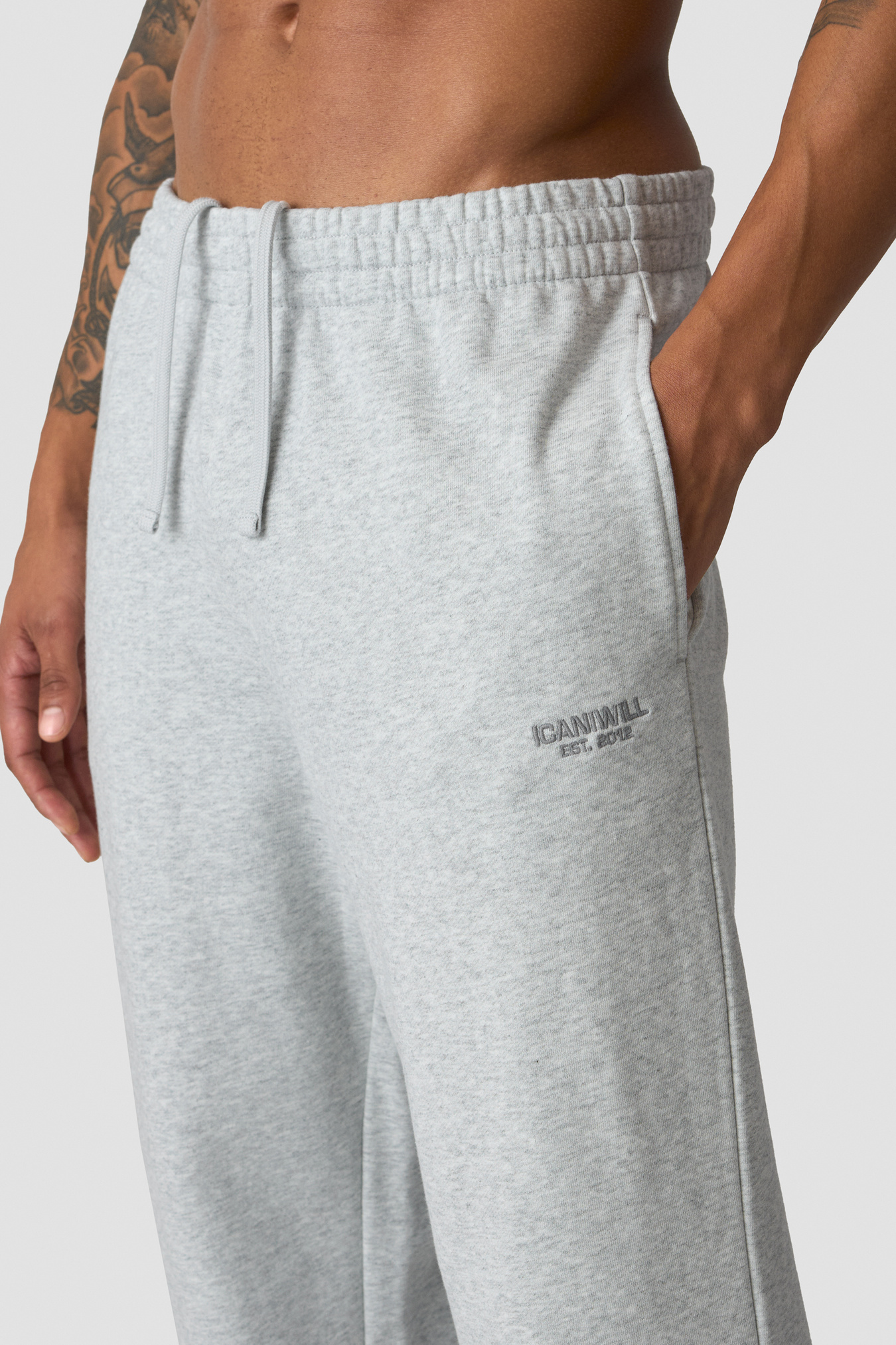 Essence Sweat Pants Light Grey Melange - bilde 4