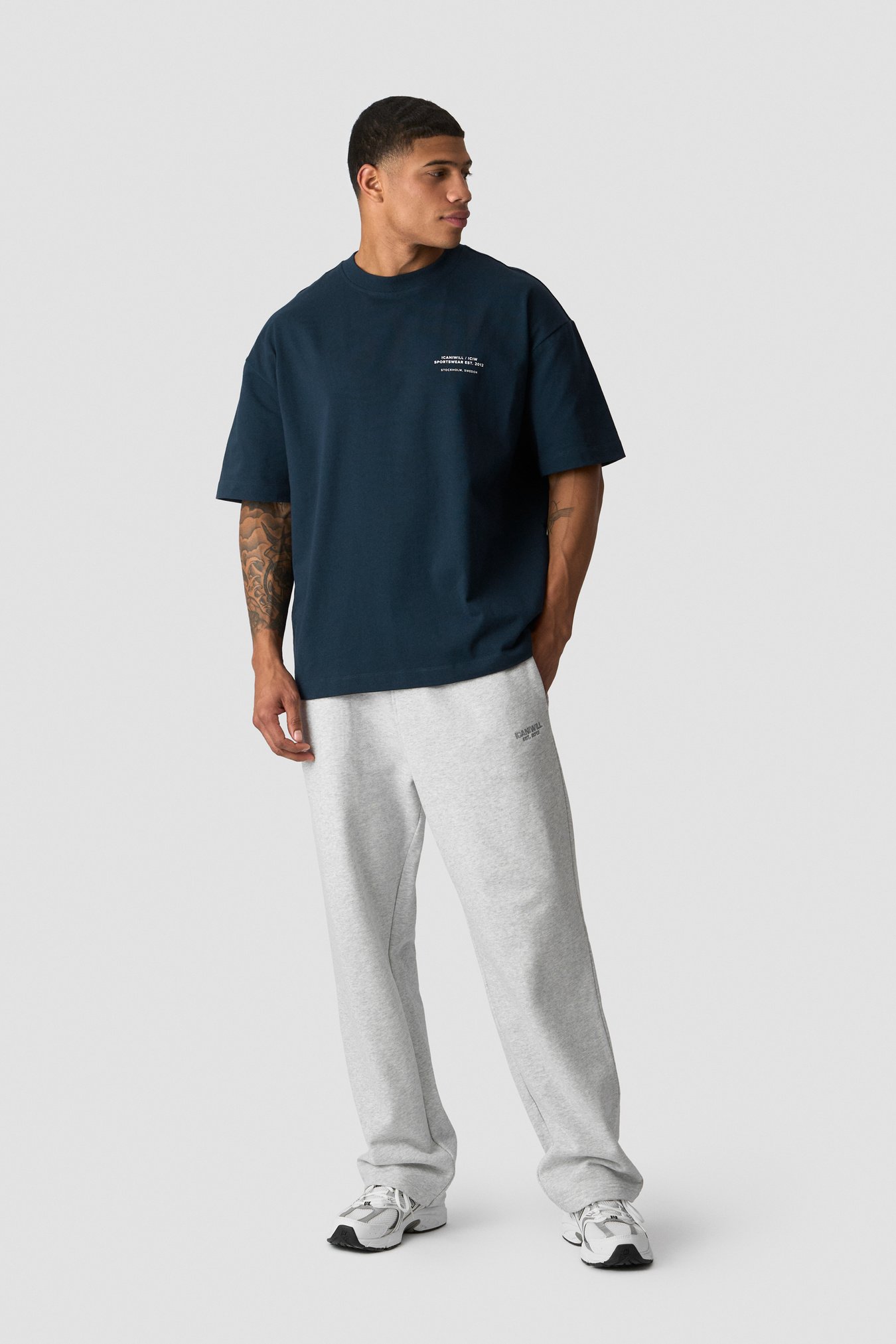 Essence Sweat Pants Light Grey Melange - bilde 5