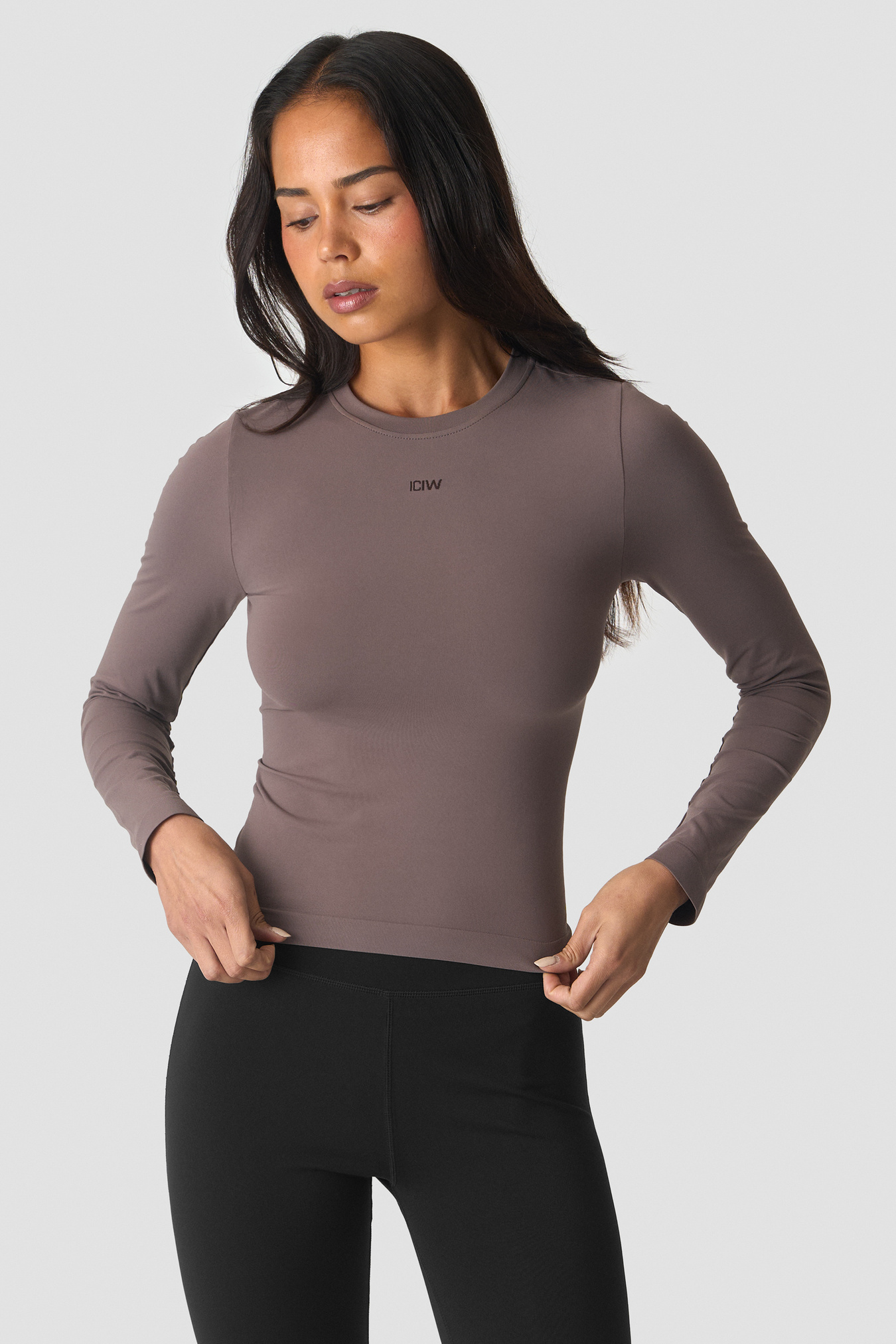 Essence Seamless Long Sleeve Dusty Brown - image 3