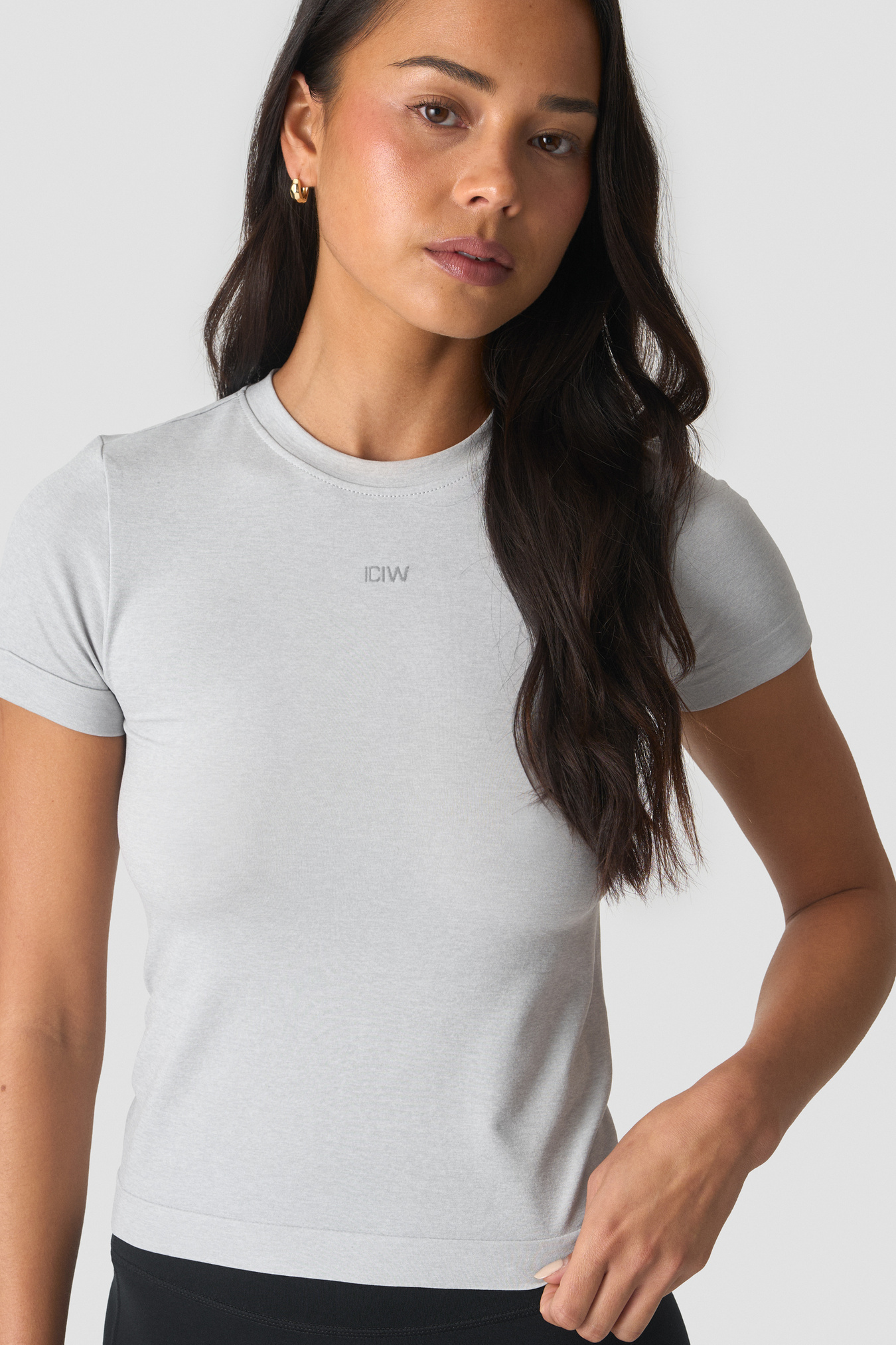 Essence Seamless Tee Light Grey Melange - image 1