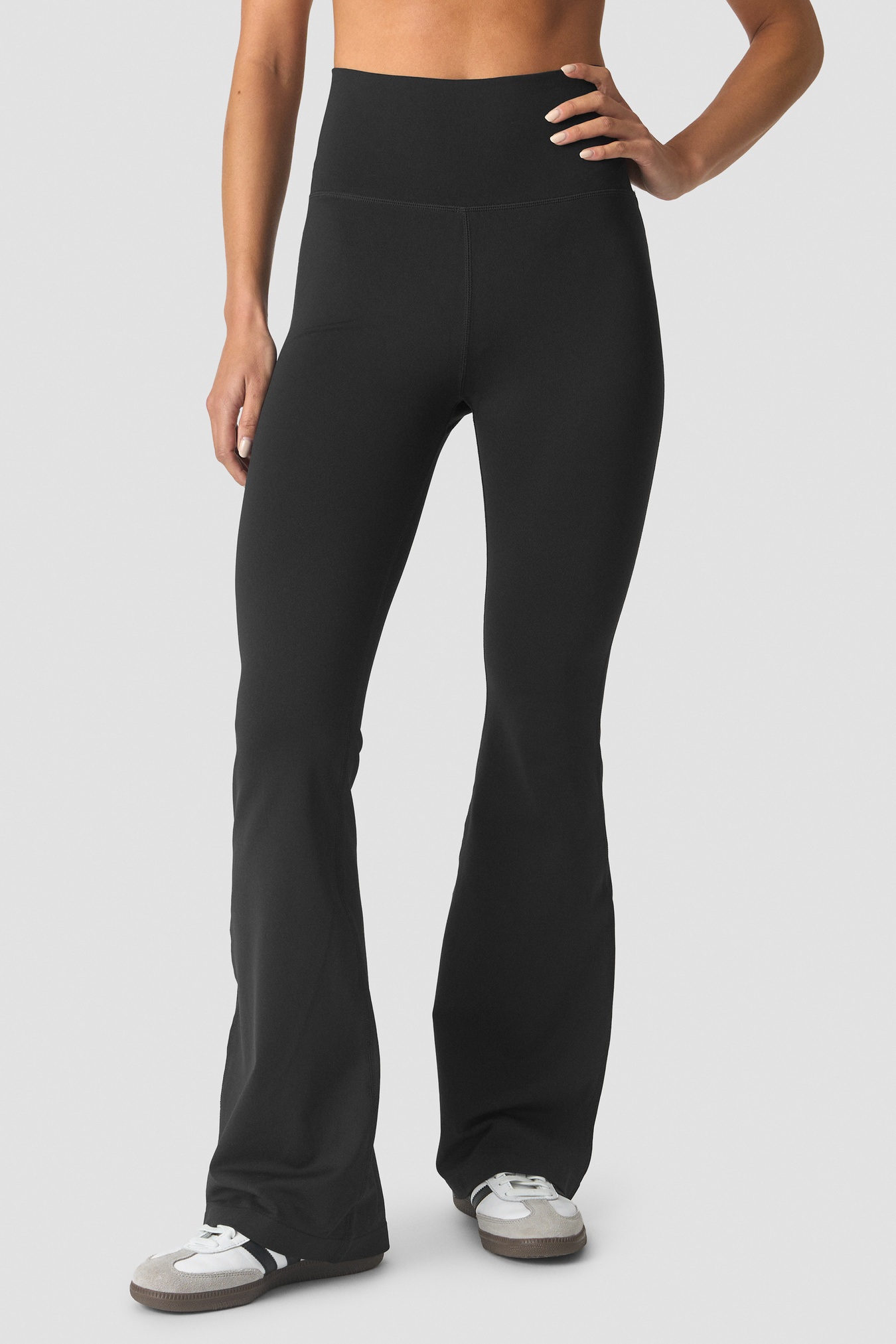 Essence Seamless Fold Over Flared Pants W Black - image 3