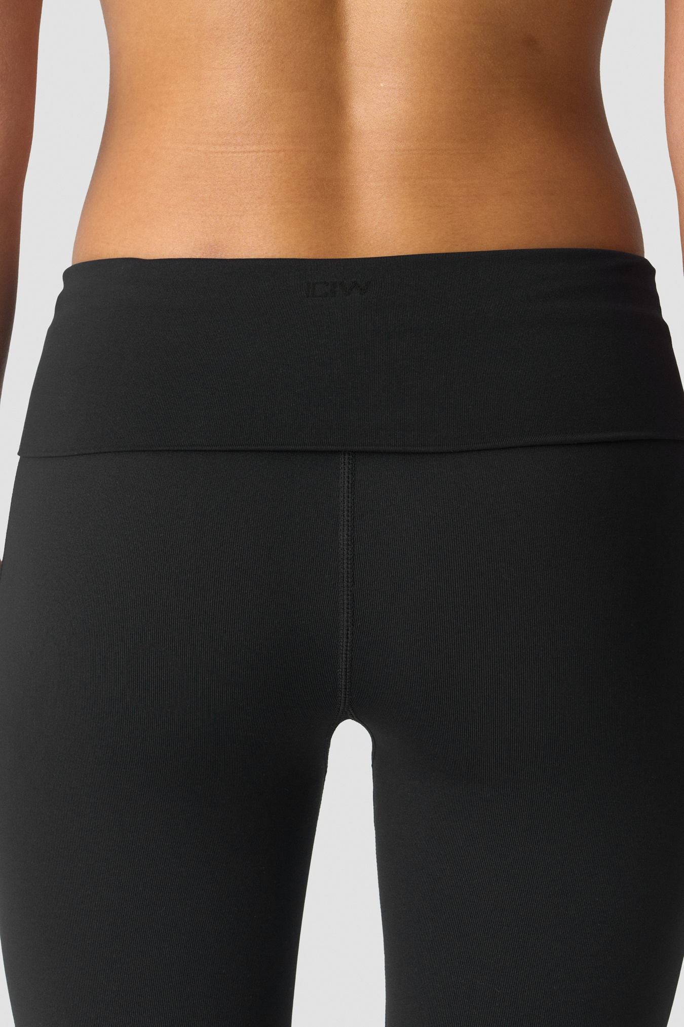 Essence Seamless Fold Over Flared Pants W Black - image 6