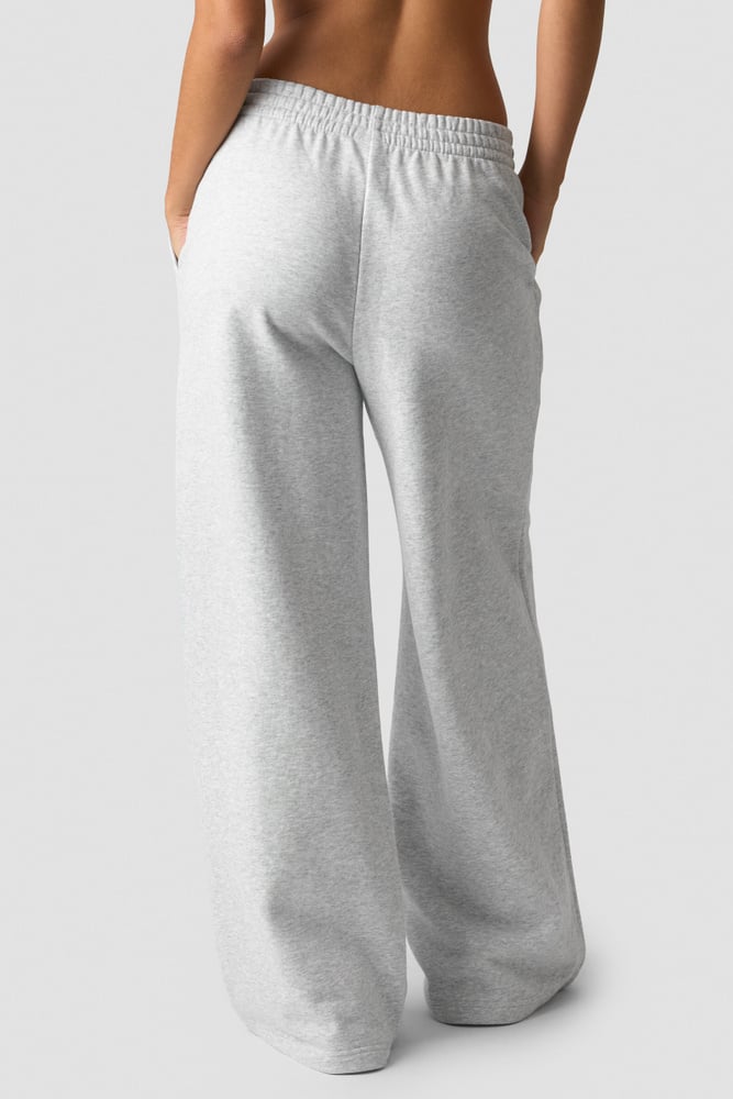 Essence Mid Waist Pants Light Grey Melange