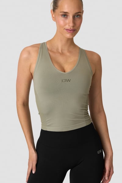 
                    Sculpt Seamless V-neck Tank Light Khaki Green
                    
                  