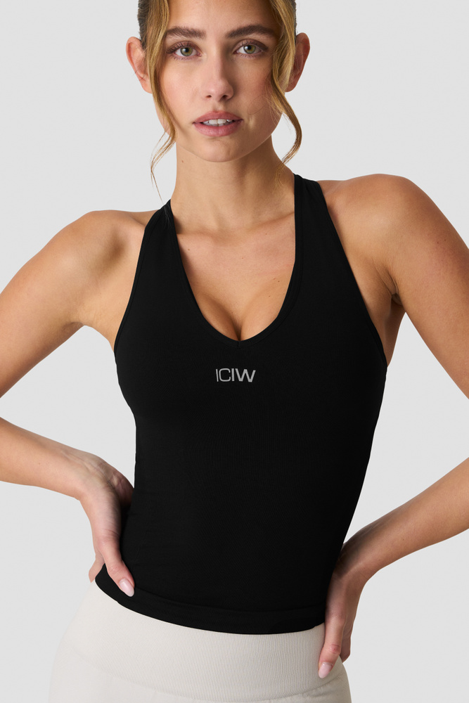 Sculpt Seamless V-neck Tank W - Seamless tank top with flattering