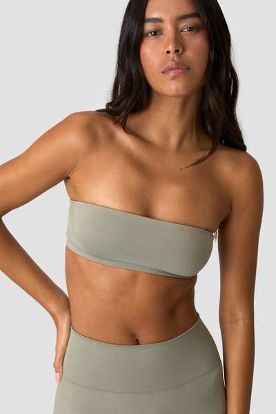 
                    Sculpt Seamless Bandeau Light Khaki Green
                    
                  