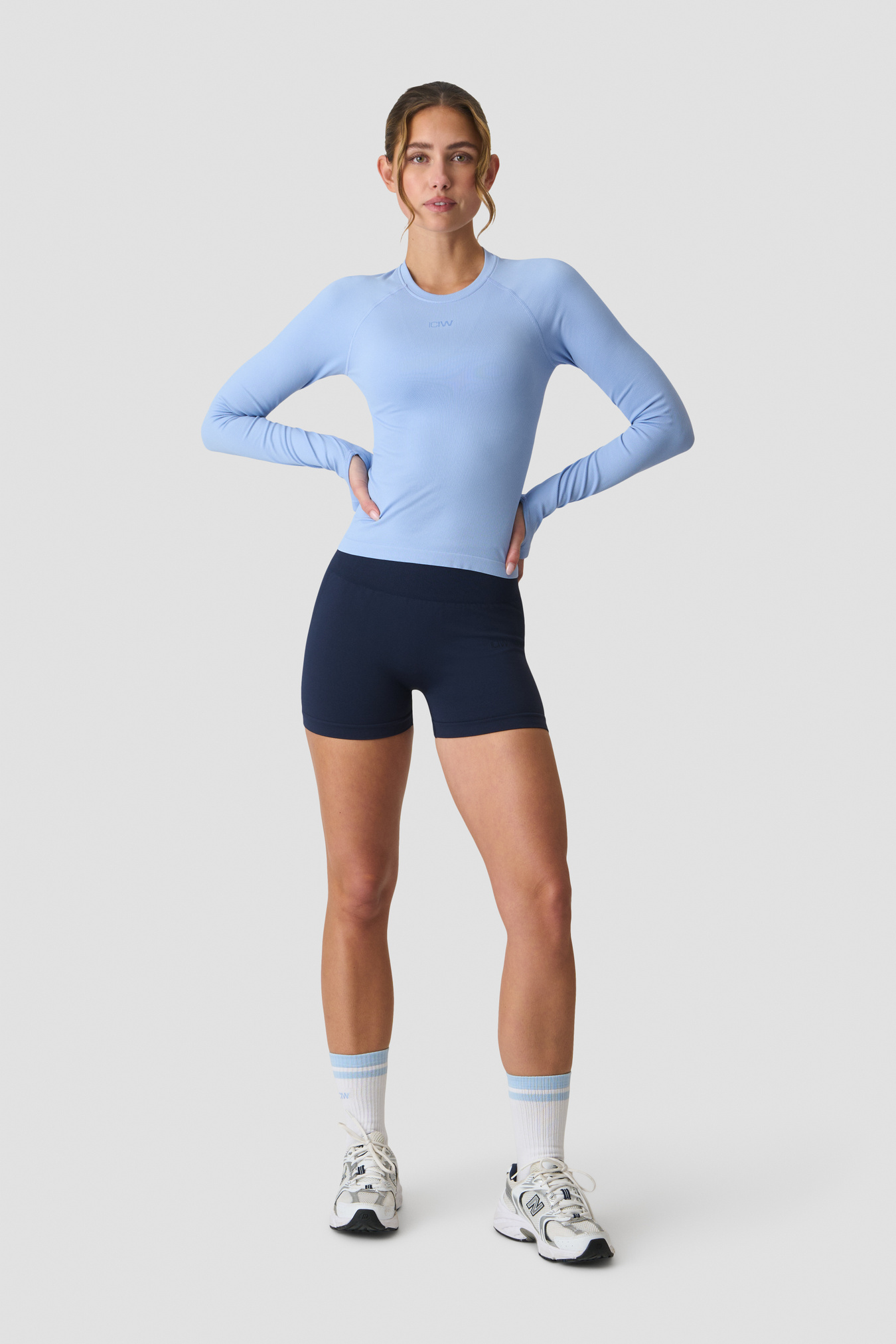 Sculpt Seamless Ribbed LS Banner Blue - bilde 5