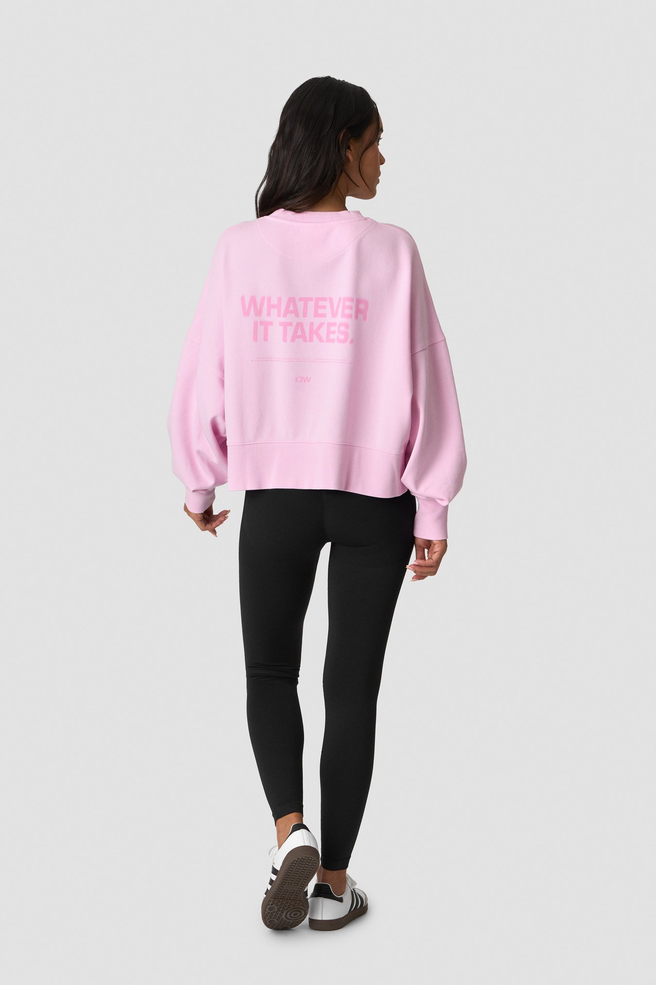 Essence Oversized Crew Print Stone Wash Pink - bild 4