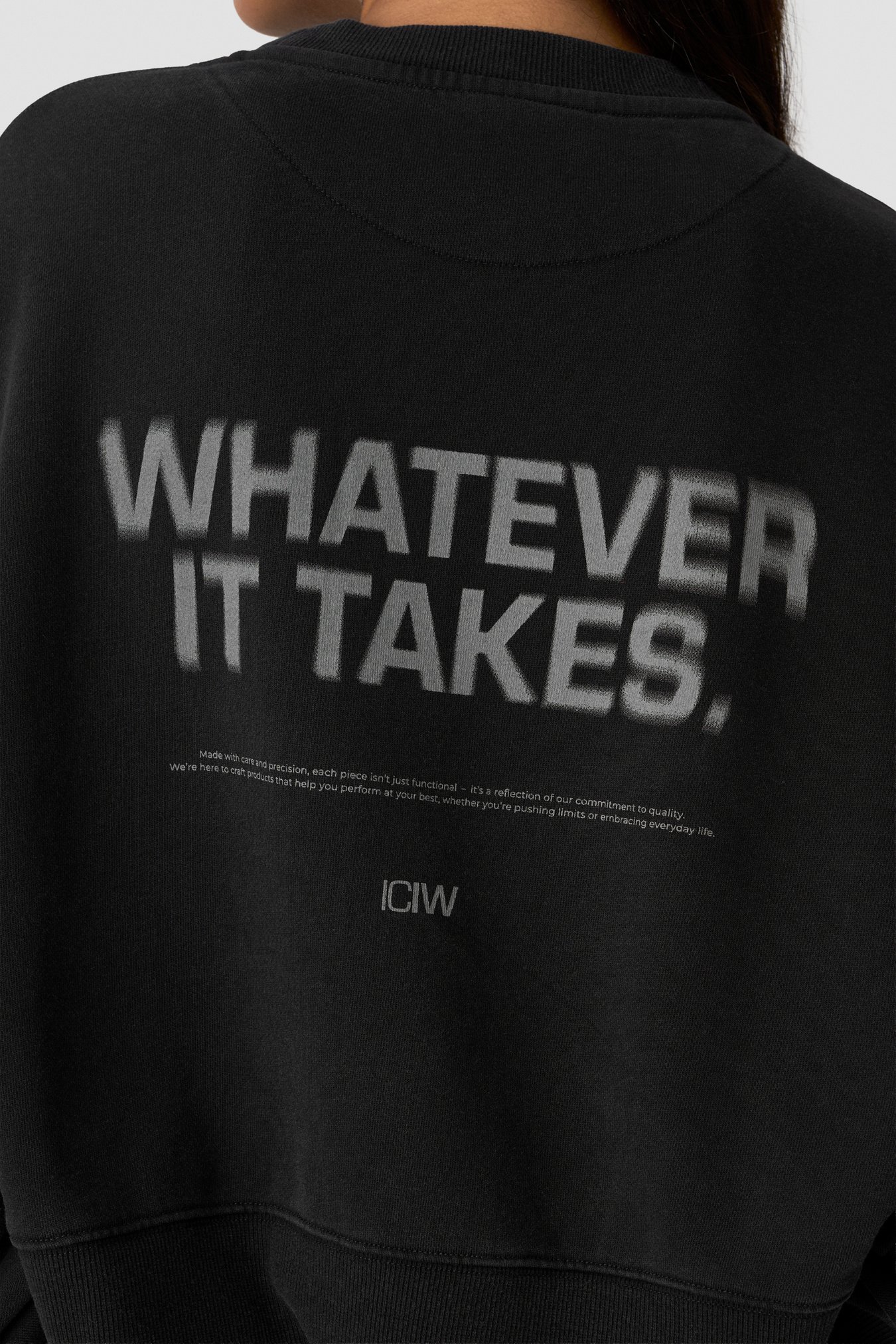 Essence Oversized Crew Print Stone Wash Black - bild 3