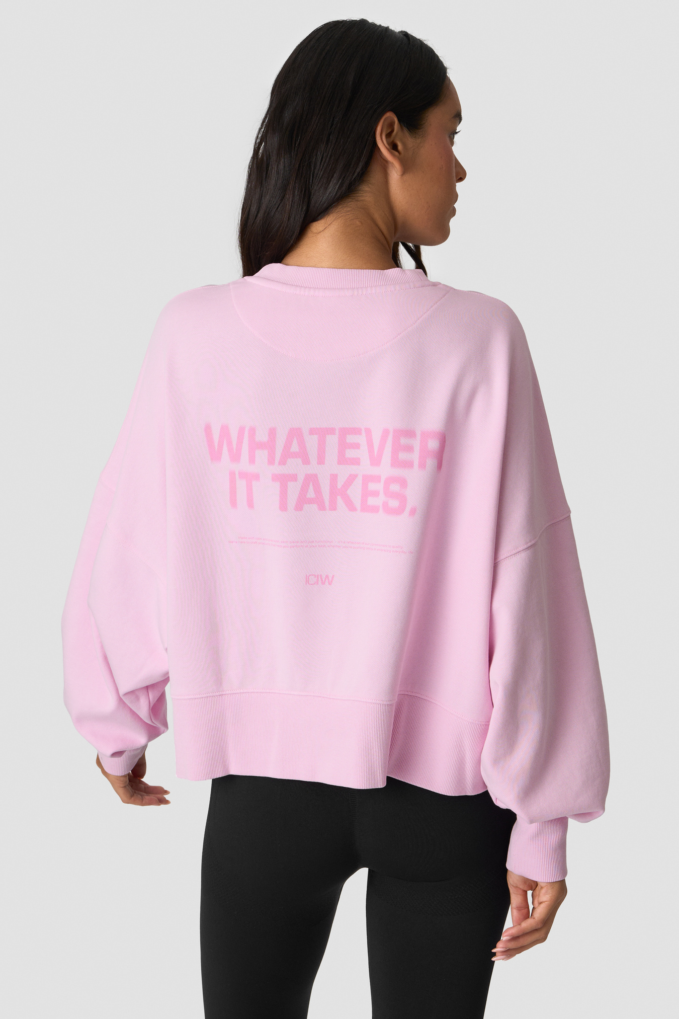 Essence Oversized Crew Print Stone Wash Pink - bild 2