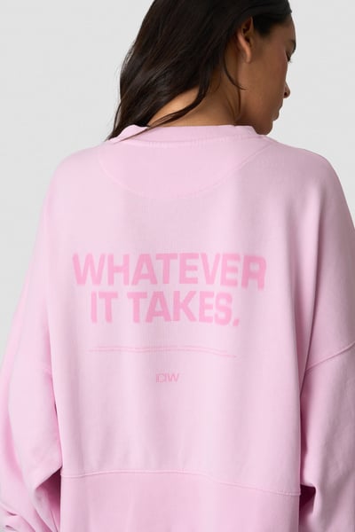 
                    Essence Oversized Crew Print Stone Wash Pink
                    
                  