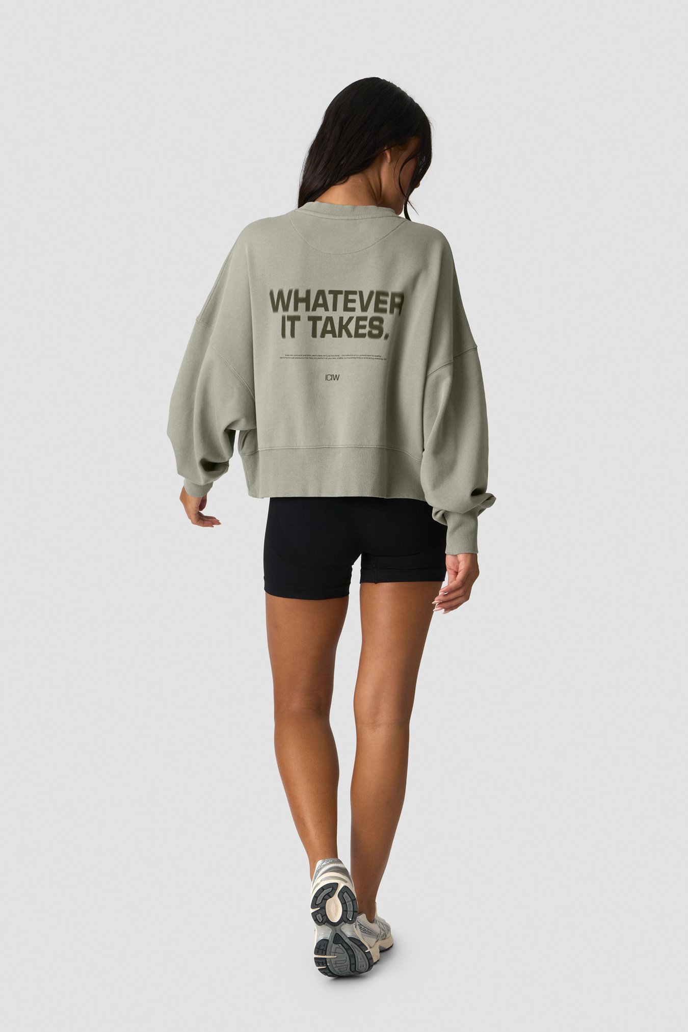 Essence Oversized Crew Print Stone Wash Green - bild 5